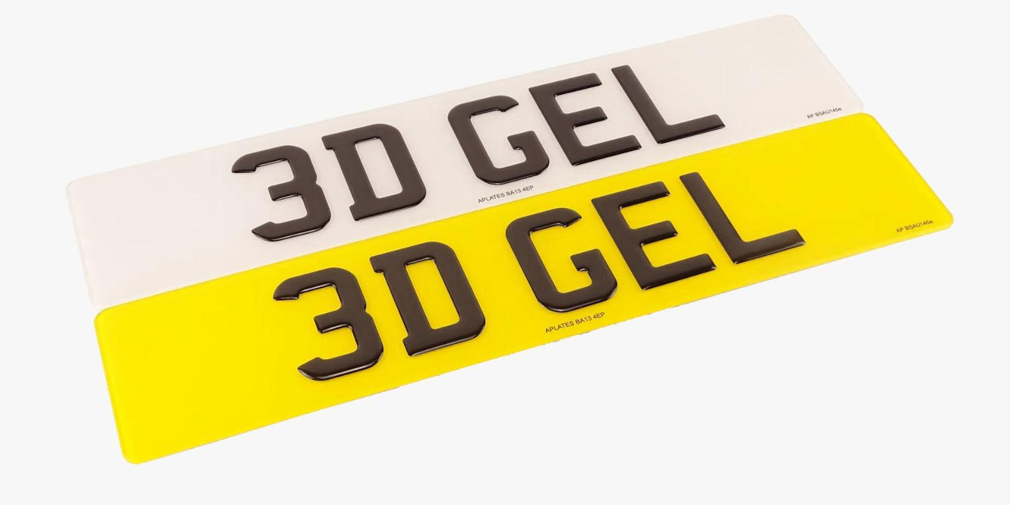 3D Gel Number Plates